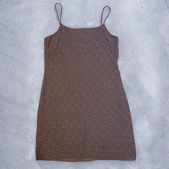 Vintage Y2K Old Navy NWT Brown Floral Slip Dress Size 14 - Picture 2 of 9